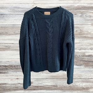 Universal Thread dark teal cable knit sweater